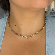 14K Yellow Hollow Gold Smooth Oval Link Chain